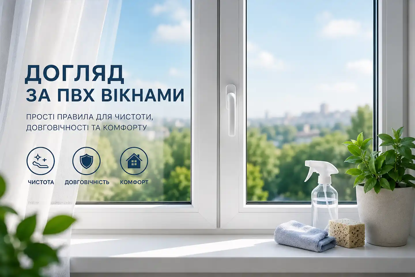 Догляд за ПВХ-вікнами: інструкція від виробника