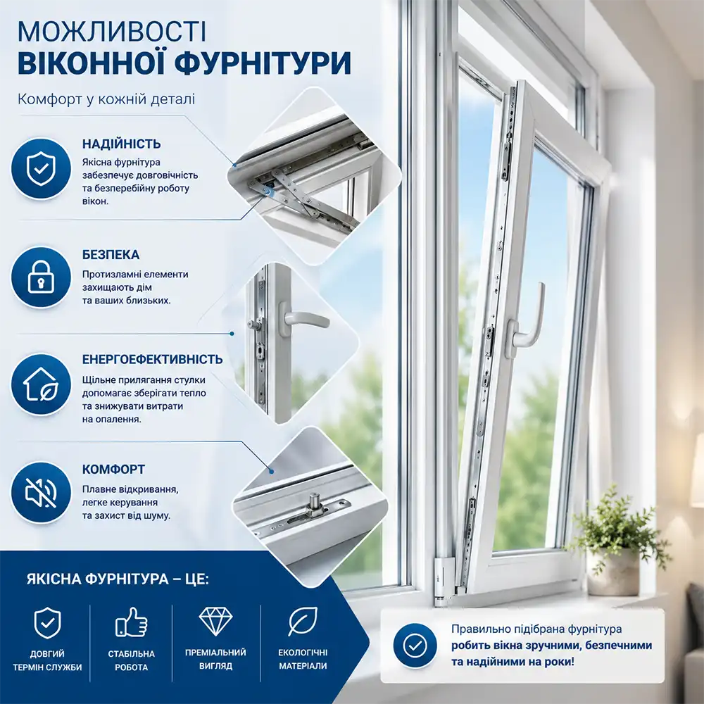 Можливості сучасної віконної фурнітури